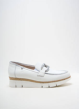 Mocassins bout rond talon plat jusqu'à 3cm blanc DORKING femme