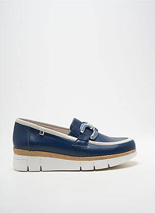 Mocassins bout rond talon plat jusqu'à 3cm bleu DORKING femme