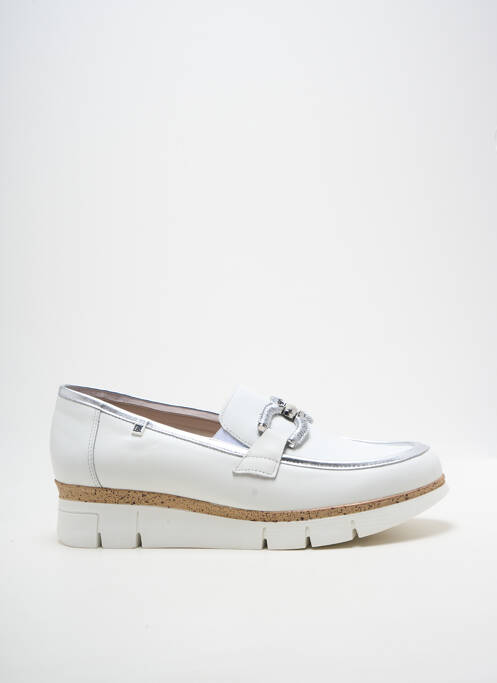 Mocassins bout rond talon plat jusqu'à 3cm blanc DORKING femme