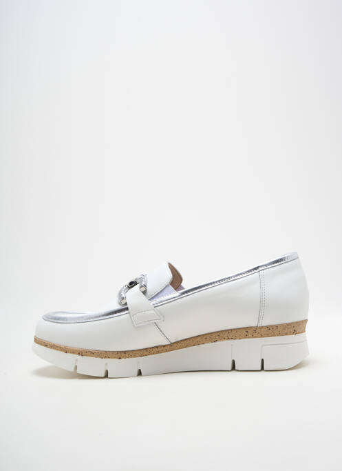 Mocassins bout rond talon plat jusqu'à 3cm blanc DORKING femme