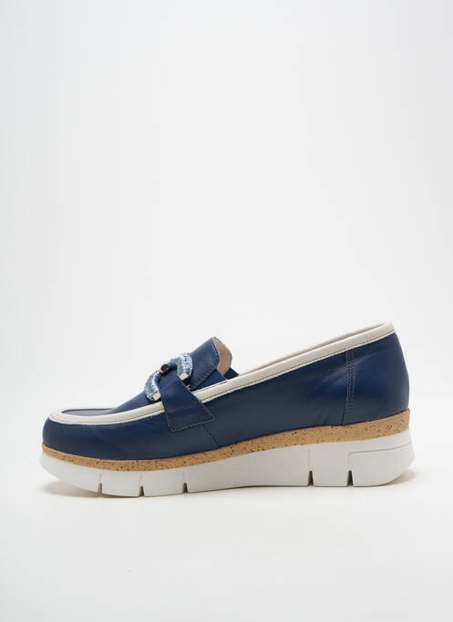 Mocassins bout rond talon plat jusqu'à 3cm bleu DORKING femme