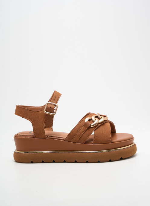 Sandales/nu pieds talon compensé talon de 4 à 6cm marron DORKING femme