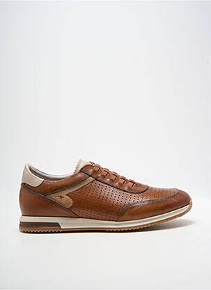 Baskets fermeture elastique bout rond marron FLUCHOS homme