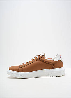 Baskets fermeture zip et lacets bout rond marron FLUCHOS homme