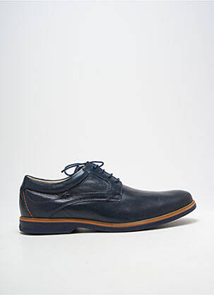 Derbies tissage satiné bout rond bleu FLUCHOS homme