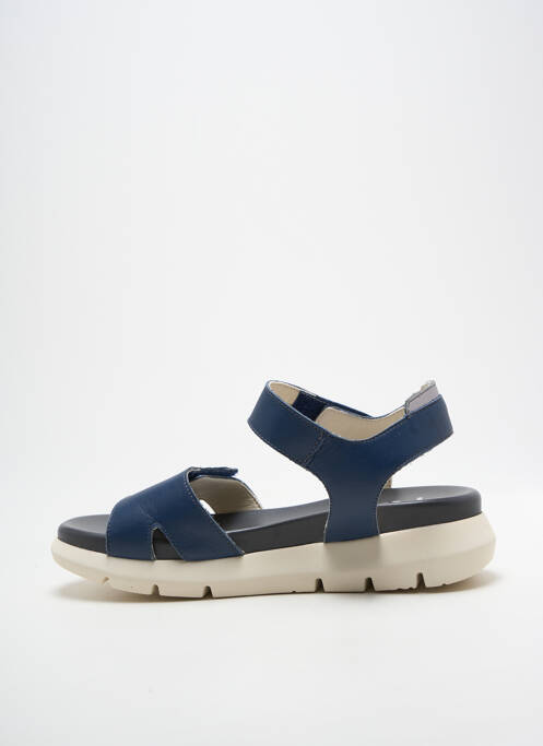 Sandales/nu pieds bout ouvert talon de 4 à 6cm bleu FLUCHOS femme