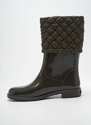 Bottes bout rond talon plat jusqu'à 3cm vert MEDUSE femme