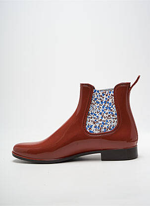 Bottines/boots matière lisse talon plat jusqu'à 3cm marron MEDUSE femme