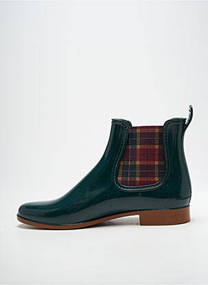 Bottines/boots matière lisse talon plat jusqu'à 3cm vert MEDUSE femme