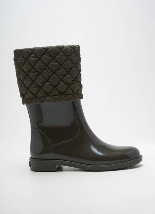 Bottes bout rond talon plat jusqu'à 3cm vert MEDUSE femme