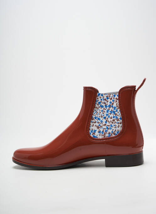 Bottines/boots matière lisse talon plat jusqu'à 3cm marron MEDUSE femme