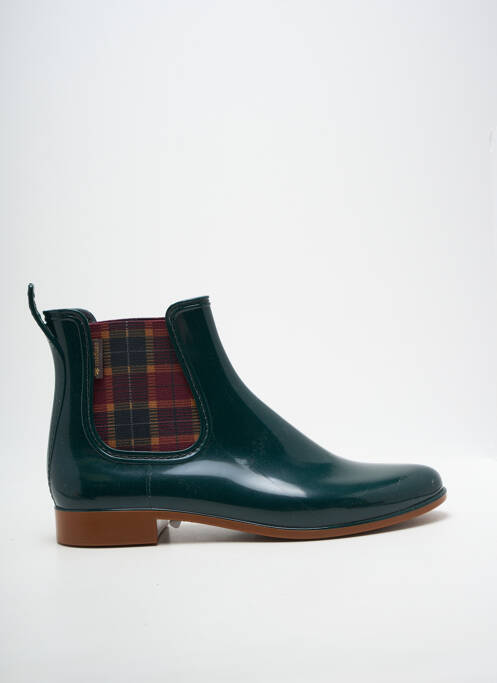 Bottines/boots matière lisse talon plat jusqu'à 3cm vert MEDUSE femme