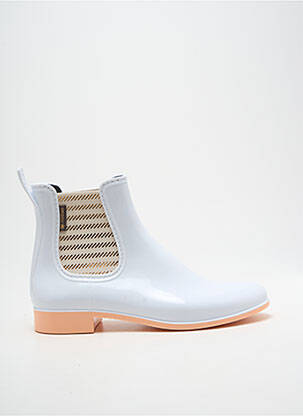 Bottines/boots matière lisse talon plat jusqu'à 3cm blanc MEDUSE femme