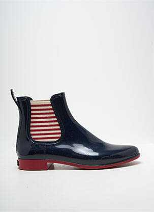 Bottines/boots matière lisse talon plat jusqu'à 3cm bleu MEDUSE femme
