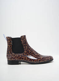 Bottines/boots matière lisse talon plat jusqu'à 3cm marron MEDUSE femme