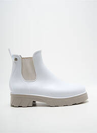 Bottines/boots tissage satiné talon de 4 à 6cm blanc MEDUSE femme