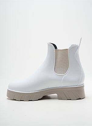 Bottines/boots tissage satiné talon de 4 à 6cm blanc MEDUSE femme