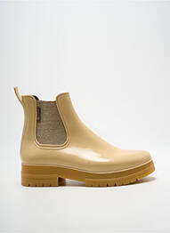 Bottines/boots tissage satiné talon de 4 à 6cm beige MEDUSE femme