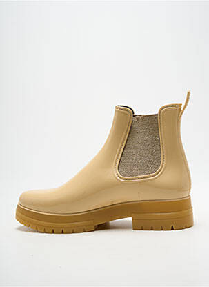Bottines/boots tissage satiné talon de 4 à 6cm beige MEDUSE femme