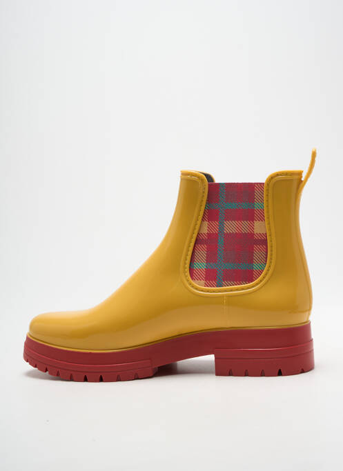 Bottines/boots tissage satiné talon de 4 à 6cm jaune MEDUSE femme