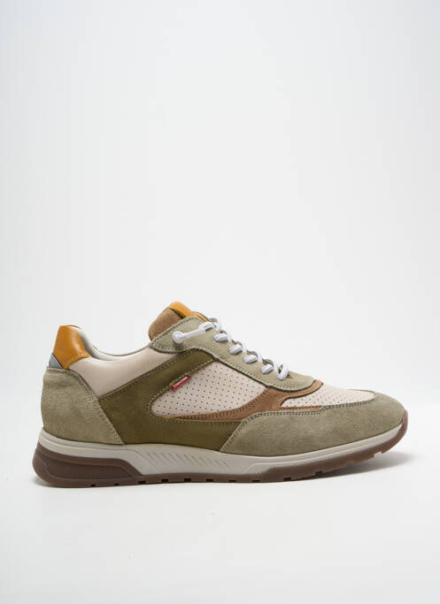 Baskets fermeture elastique bout rond vert FLUCHOS homme