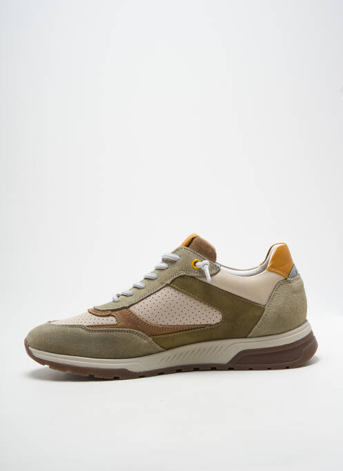 Baskets fermeture elastique bout rond vert FLUCHOS homme