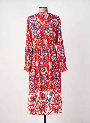 Robe longue manches longues manches longues rouge C'EST BEAU LA VIE femme