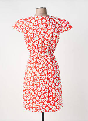 Robe courte coupe évasée manches courtes rouge MAELLE femme