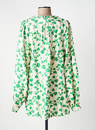 Chemisier imprimé fantaisie manches longues vert NOUGAT femme