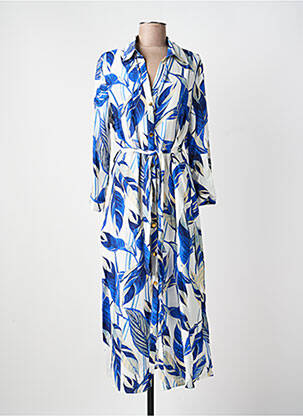 Robe longue manches longues manches longues bleu AKOZ DE TOI femme