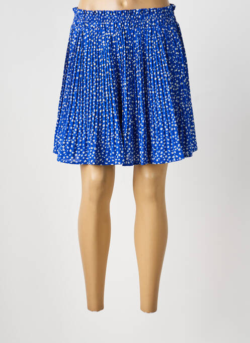 Jupe courte taille élastique bleu EMMA ELLA femme