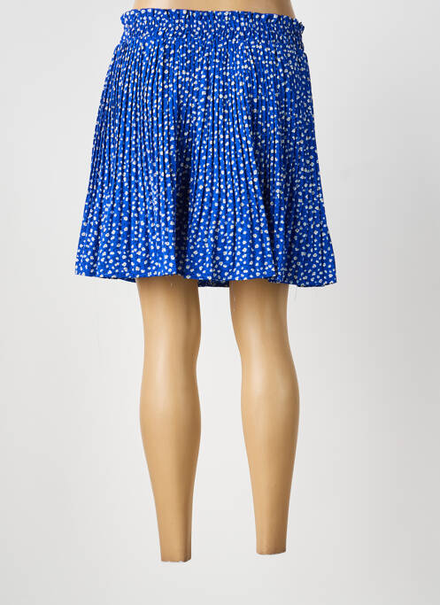 Jupe courte taille élastique bleu EMMA ELLA femme