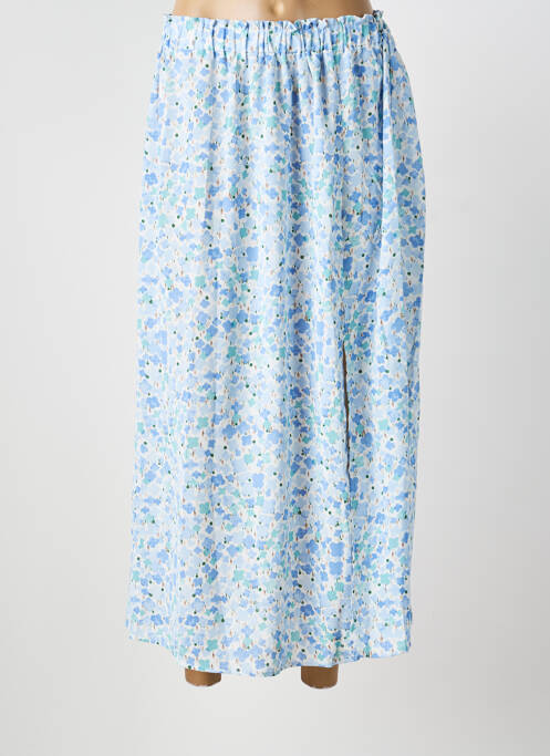 Jupe longue imprimé fantaisie bleu PM MERE & FILLE femme