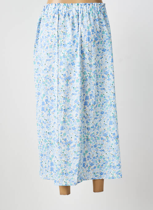 Jupe longue imprimé fantaisie bleu PM MERE & FILLE femme