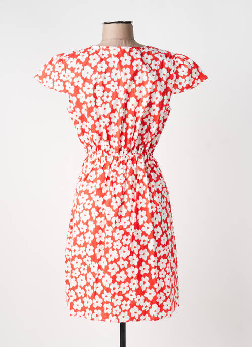 Robe courte coupe évasée manches courtes rouge MAELLE femme