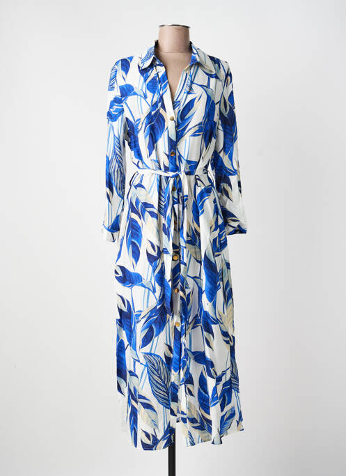 Robe longue manches longues manches longues bleu AKOZ DE TOI femme