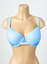 Soutien-gorge effet matière satinée haut soutien-gorge moulé bleu CYBÈLE femme