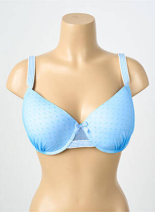 Soutien-gorge effet matière satinée haut soutien-gorge moulé bleu CYBÈLE femme