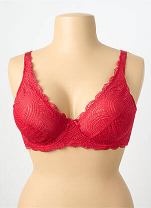 Soutien-gorge effet matière satinée haut soutien-gorge emboitant rouge DAMART femme