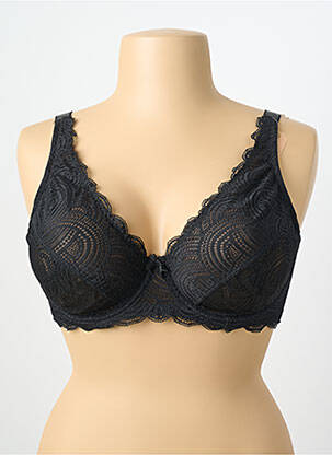 Soutien-gorge effet matière satinée haut soutien-gorge emboitant noir DAMART femme