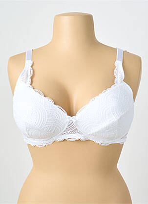 Soutien-gorge effet matière satinée haut soutien-gorge moulé blanc DAMART femme