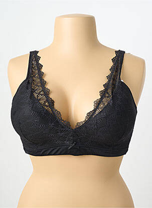 Soutien-gorge effet matière satinée haut soutien-gorge moulé noir DAMART femme