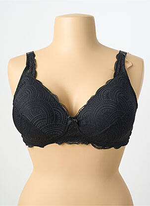 Soutien-gorge effet matière satinée haut soutien-gorge moulé noir DAMART femme