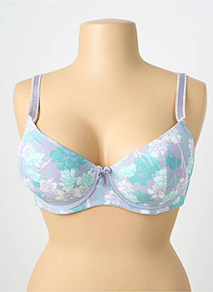 Soutien-gorge effet matière satinée haut soutien-gorge moulé gris NATURANA femme