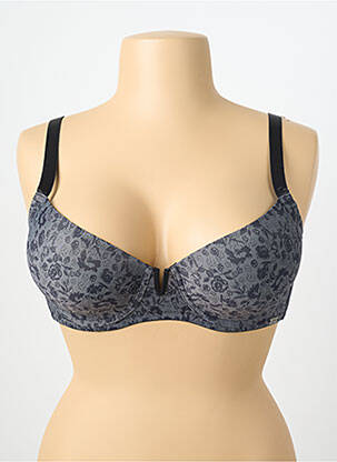 Soutien-gorge effet matière satinée haut soutien-gorge moulé gris CYBÈLE femme