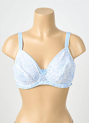Soutien-gorge effet matière satinée haut soutien-gorge emboitant bleu CYBÈLE femme