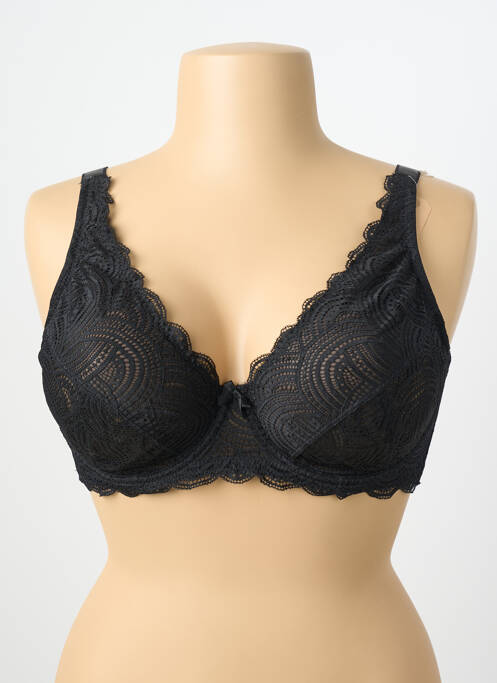 Soutien-gorge effet matière satinée haut soutien-gorge emboitant noir DAMART femme