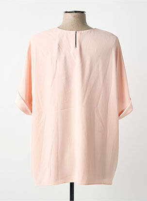 Blouse fermeture boutonnée au dos manches courtes rose PAULE KA femme