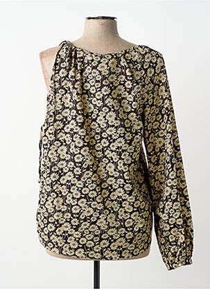 Top imprimé fantaisie manches longues marron RALPH LAUREN femme