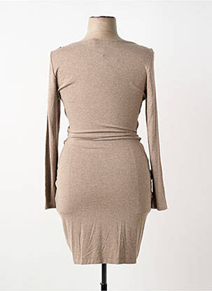 Robe mi-longue manches longues manches longues beige RALPH LAUREN femme